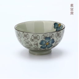 日式和风手绘釉下彩碗 来自义乌一笑陶瓷的艺术与实用之美